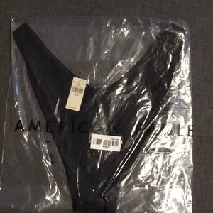 Aerie high-cut black cheeky bikini bottoms